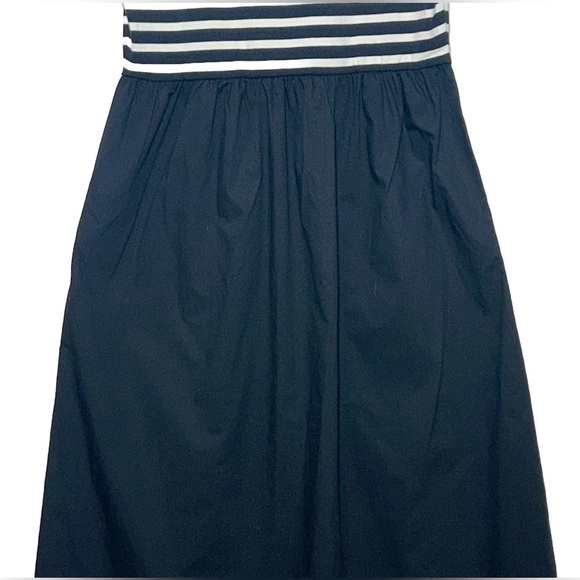 NWT J. Crew Factory Striped Short-Sleeve Knit Mixi Dress, Black & White, Size XS - Picture 9 of 15